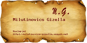 Milutinovics Gizella névjegykártya